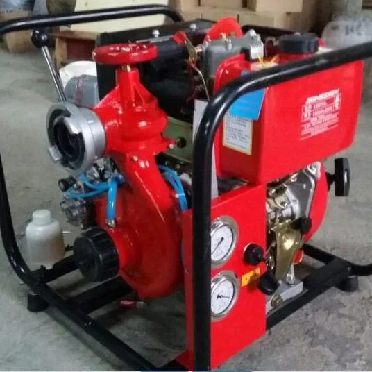 

Hand Lift Motorized Fire Pump 11 HP Gasoline Engine Pump Portable Fire Pump