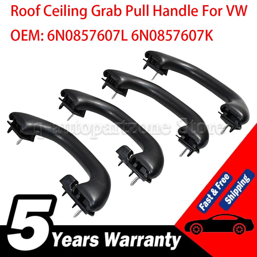 

4 PCS Car Roof Armrest Pull Door Handle 6N0857607L 6N0857607K for VW Golf 4 GTI R32 Jetta MK4 Polo 9N Bora A4 Auto Accessories