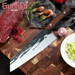 8 인치 주방 칼 복합 강철 요리사 칼 날카로운 요리 야채 절단 도구 나무 손잡이 주방 액세서리