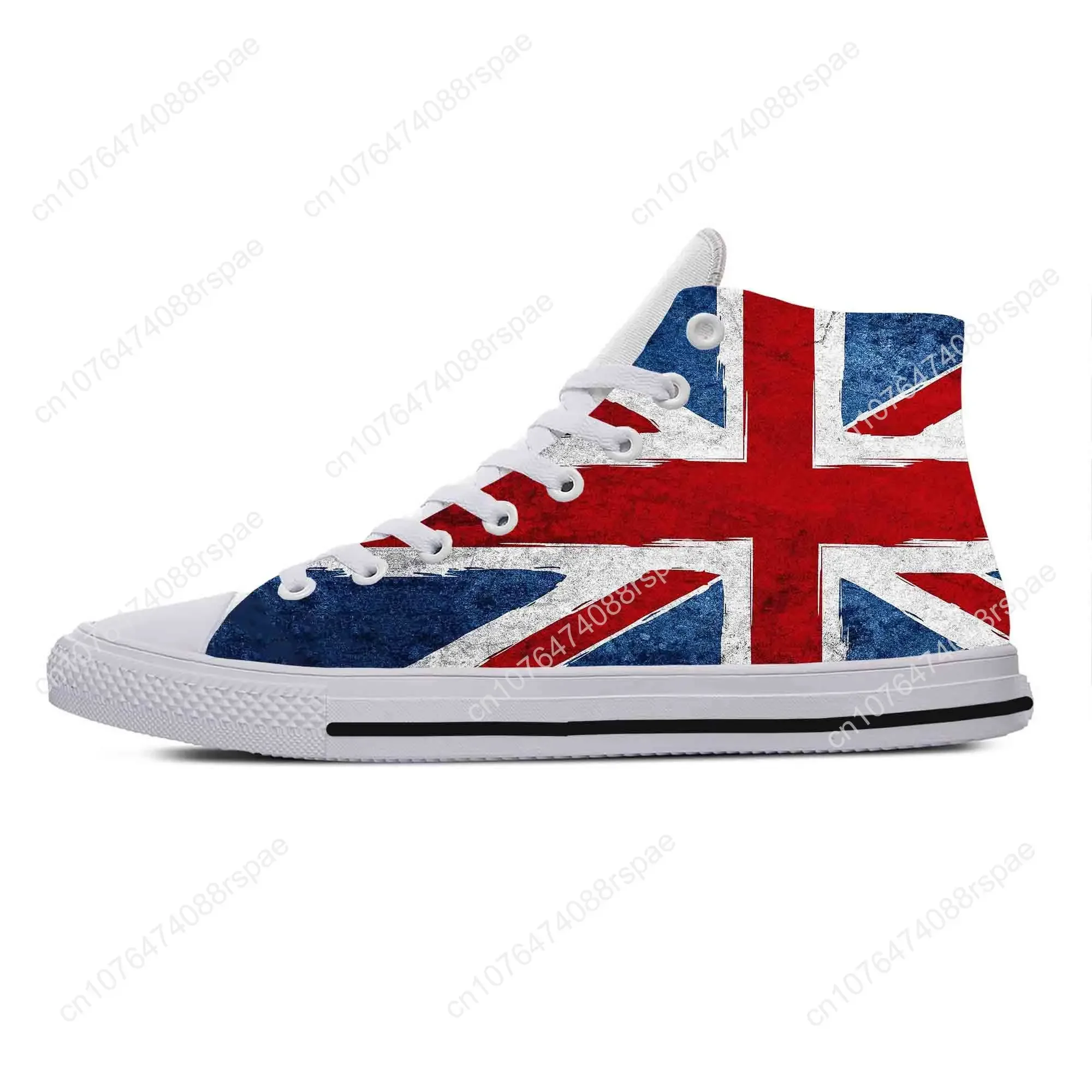 UK England Union Jack British gran bretagna Flag Casual Cloth Shoes High Top confortevole traspirante stampa 3D uomo donna Sneakers