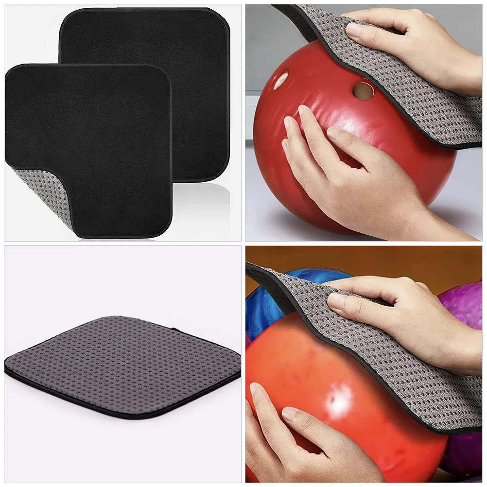 

Bowling Ball Towel Microfiber Cleaning Ball Towel Polishing Pad Lightweight Portable Practical Bowling Cleaning Tool