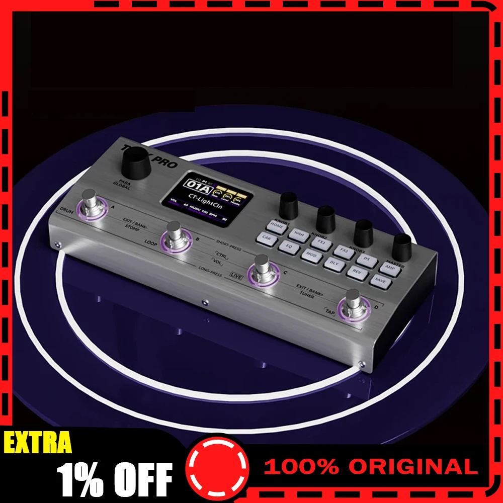 M Vave Tank Pro Pédale d'effets multiples pour guitare électrique, simulation de batterie, amplificateur de basse, accompagnement, distorsion, overdrive
