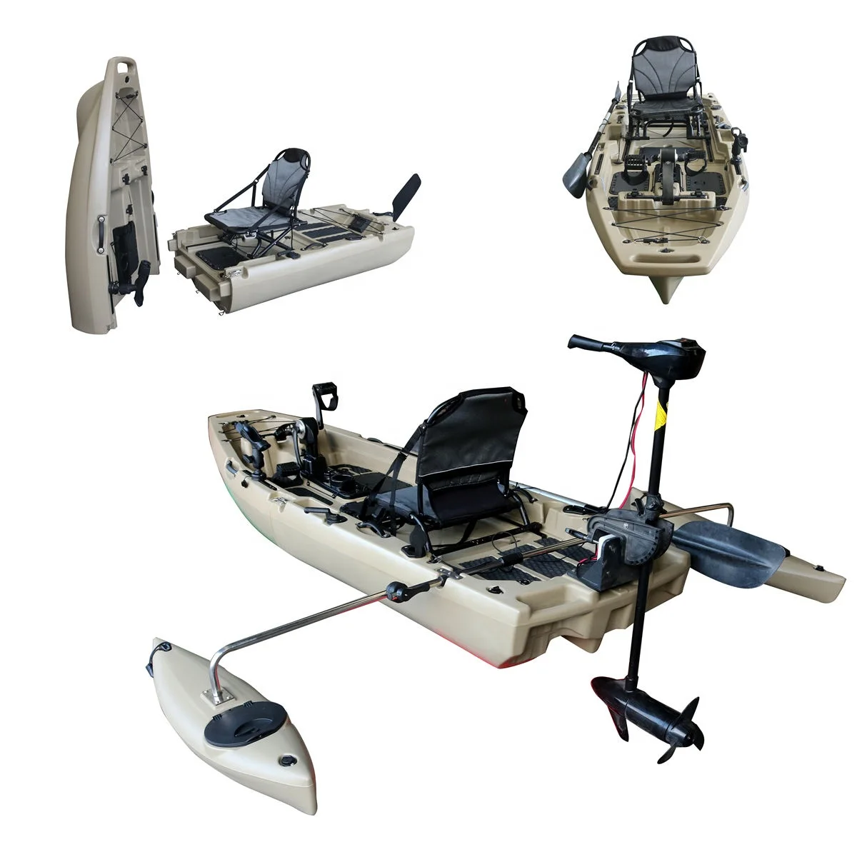 

Vicking New Design Factory Custom 2.96M 1 Person Modular Fishing Kayak With Pedals Detachable Foldable Kayak With Electric Motor