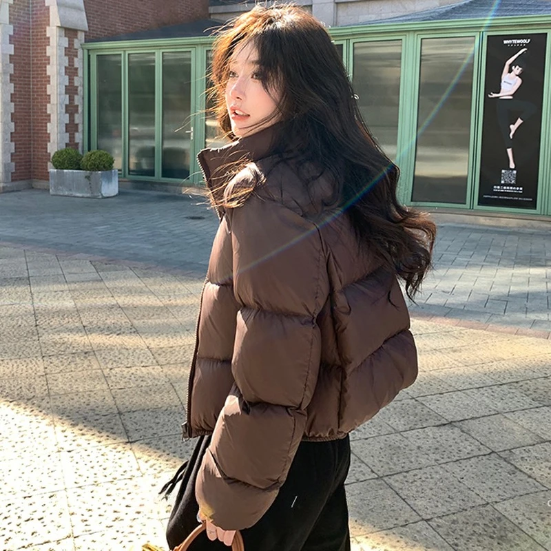 

INS Maillard Ретро с коротким воротником-стойкой, женская куртка-пуховик, ветрозащитный толстый пуховик, спортивная короткая хлопковая куртка на открытом воздухе