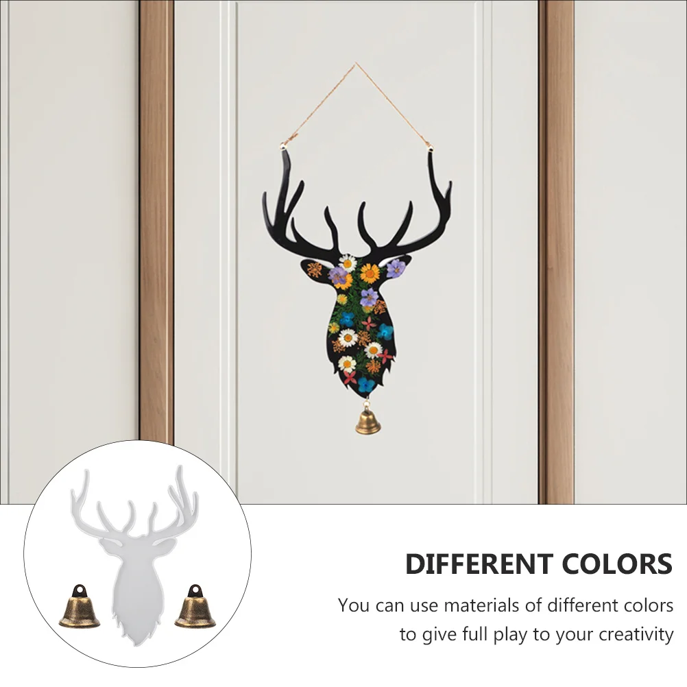 

1 set 1 Set Elk Head Silicone Molds Christmas Bells Pendant Xmas Decor Diy Mold For Holiday Party Tree Garden Decoration