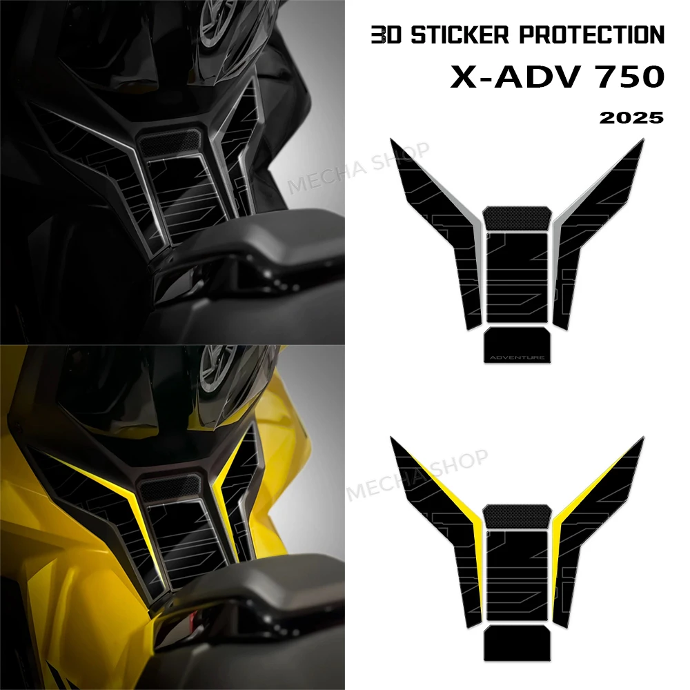 

Аксессуары для мотоциклов XADV 750 2025 2026, накладка на бак, центральная площадь, 3D-наклейка, защитный комплект