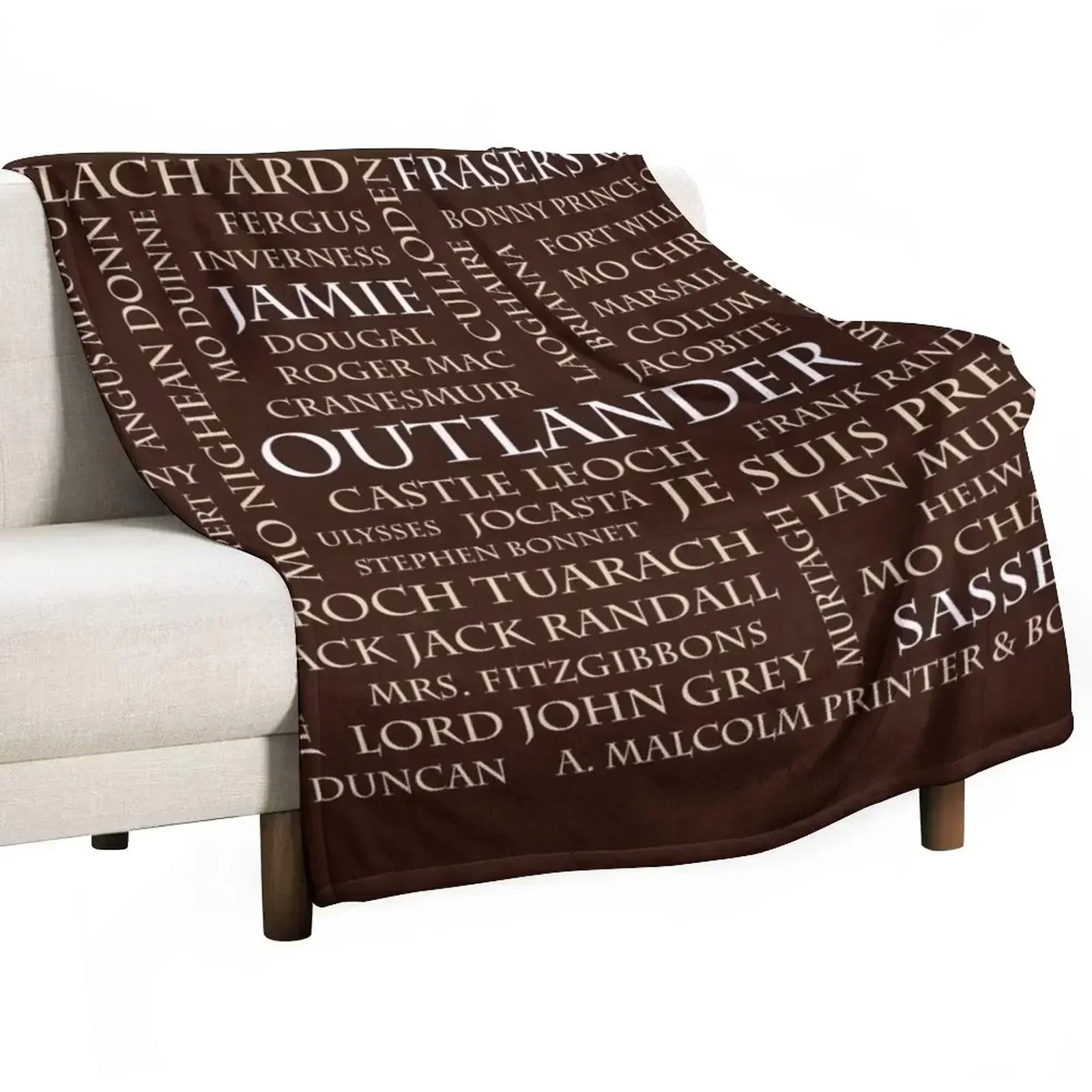 

Outlander Word Cloud Throw Blanket Custom Extra Large Throw Blankets