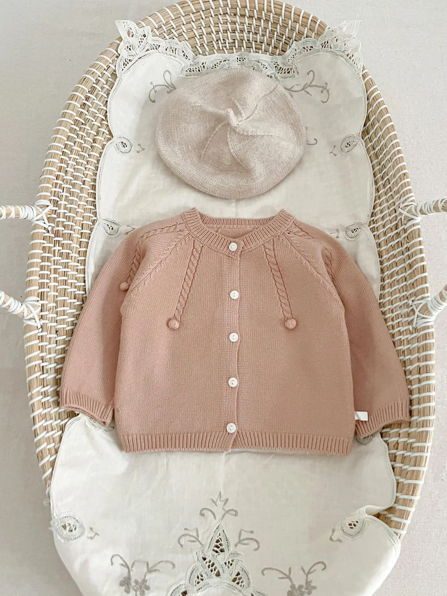 Spring And Autumn Newborn Infant Baby Boys And Girls Knitted Cardigan Solid Color Overcoat  Kids Fashion Baby Clothing