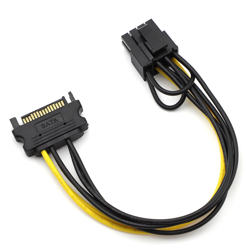 

1/2/5pcs SATA 15pin to 8pin(6+2) Cable Splitter Graphics Card Power Line Video Card Converter Adapter GPU 6PIN+2PIN Extend Cord