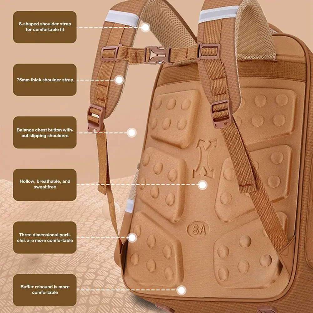 Zaino Capybara Cartoon Zaino idrorepellente di grande capacità Allevia il carico Zaino leggero per studenti della scuola