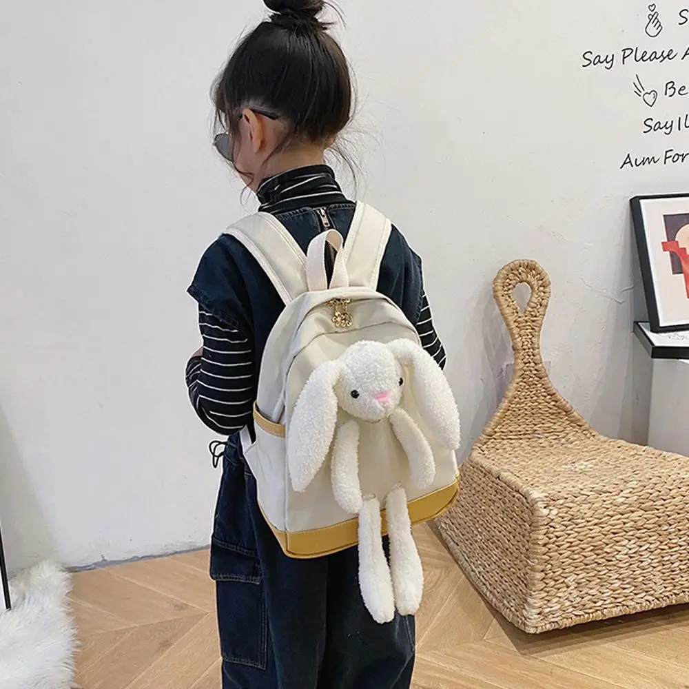 Mochilas de pelúcia coelho grande capacidade para crianças, Bunny Knapsacks, mochila para meninos e meninas, jardim de infância Kids, presentes