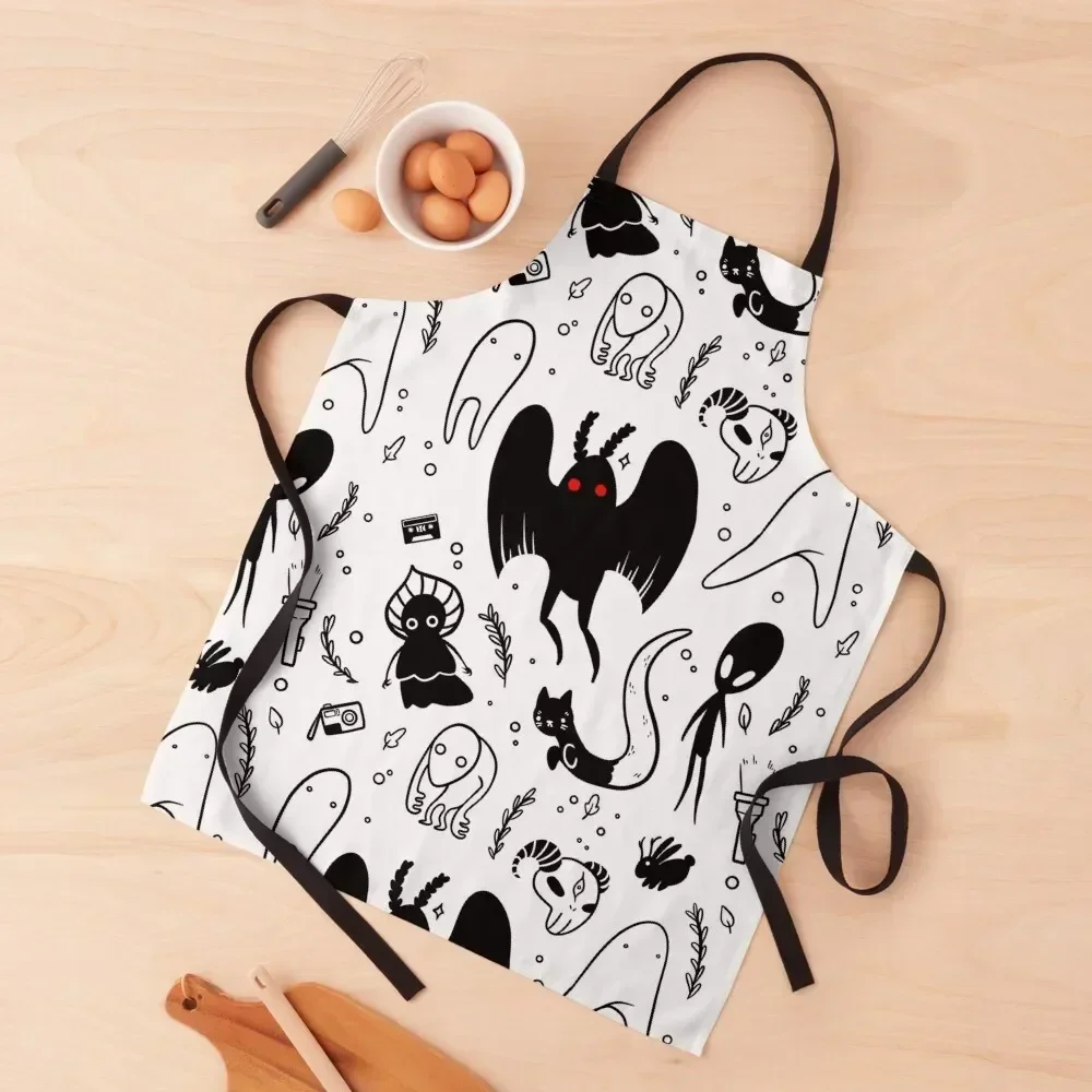 

cryptids Apron Utensils For Kitchen Barista Waterproof Kitchen Woman Chef Uniform Woman Apron