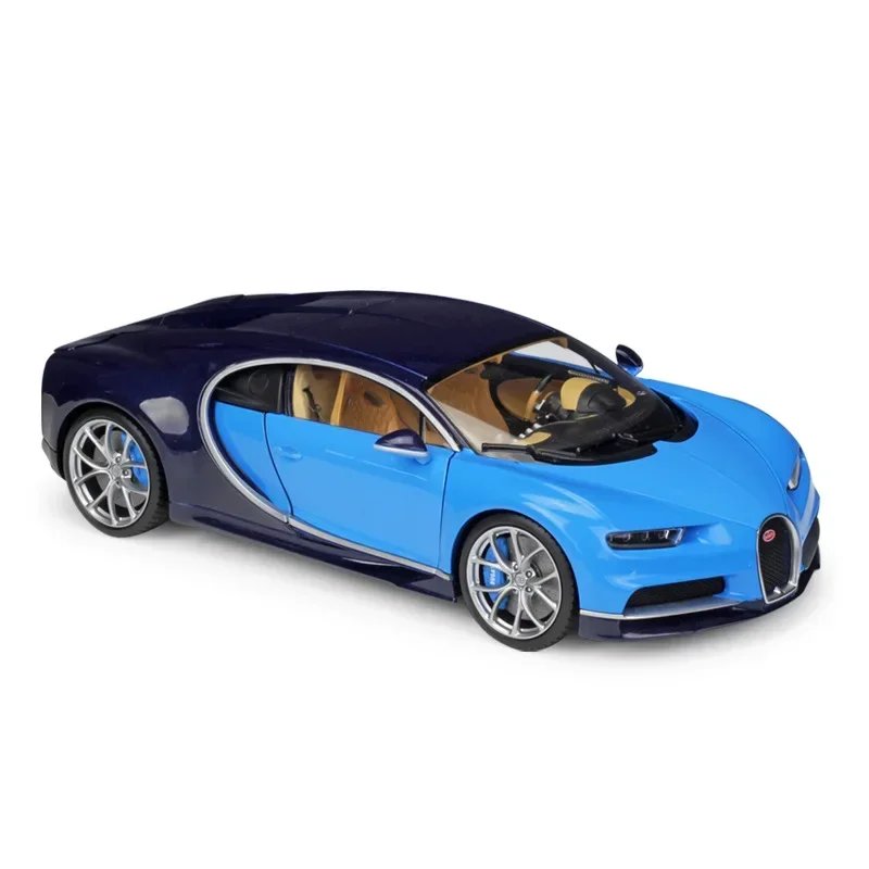 WELLY GTA 1:18 Bugatti Chiron supercoche de alta simulación coche fundido a presión modelo de aleación de Metal coche colección de juguetes para niños regalos