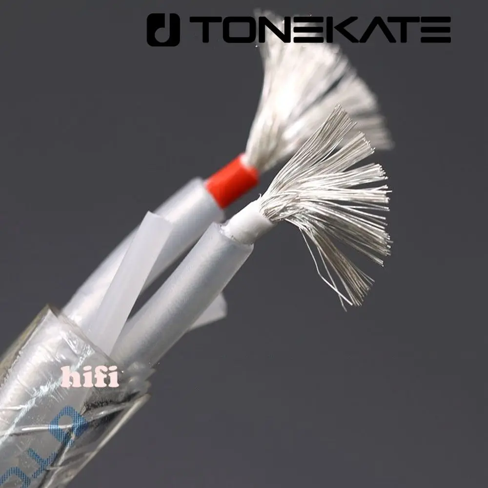 TONEKATE TK-380 6N Oxygen free Copper Plated Silver Speaker Cable Banana to Banana HiFi audio power amplifier cable