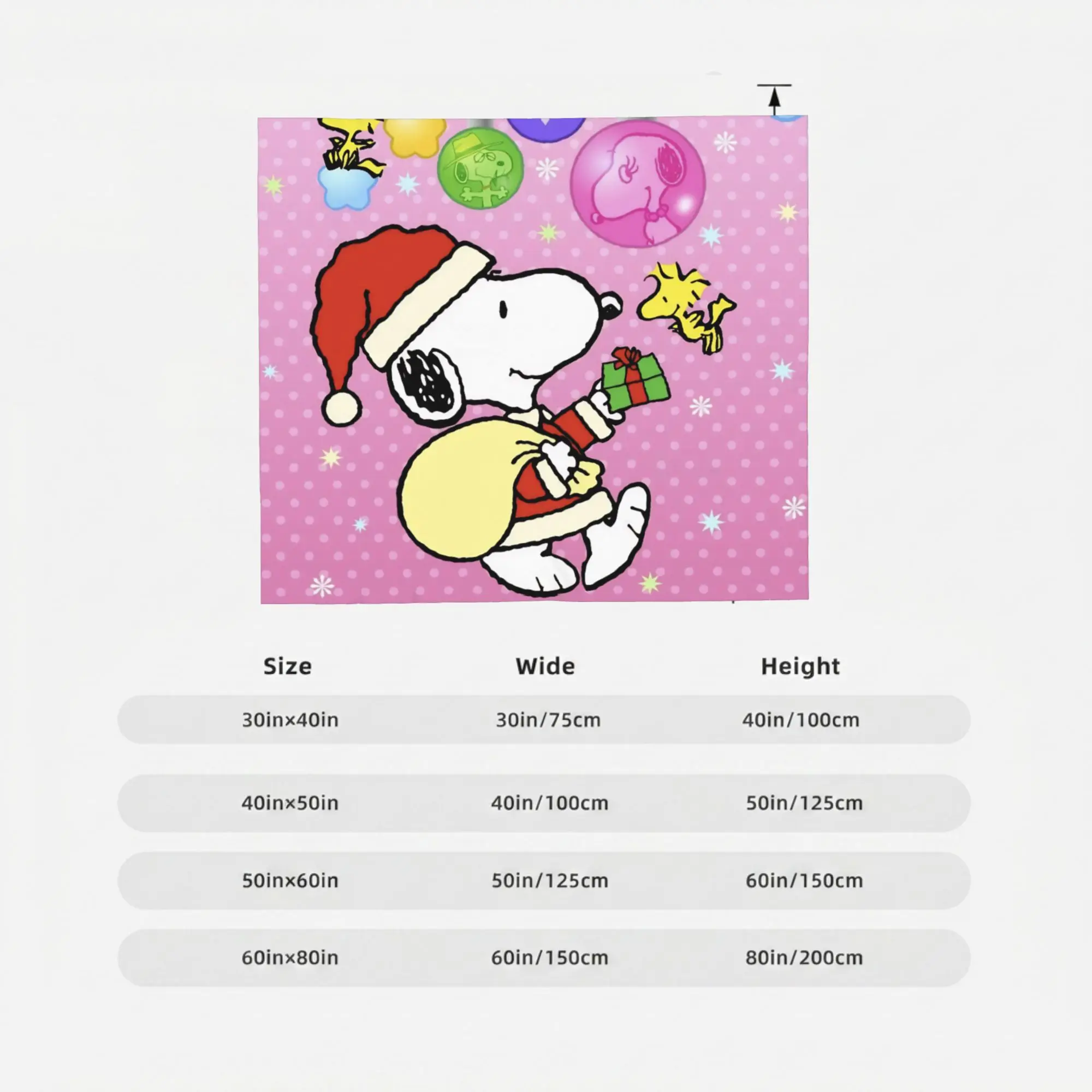 S-Snoopys Xmas Christmas Tree Blanket Velvet  Ultra-Soft Throw Blankets for Bed Bedroom Quilt