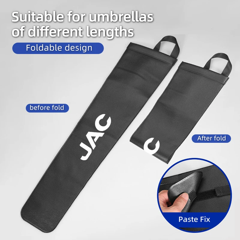 

Car Umbrella Storage Bag Leather Umbrella Holder Organizer Auto Accessories For JAC Refine J3 J4 J7 JS3 JS4 KR1 S2 S3 S4 S5 S7