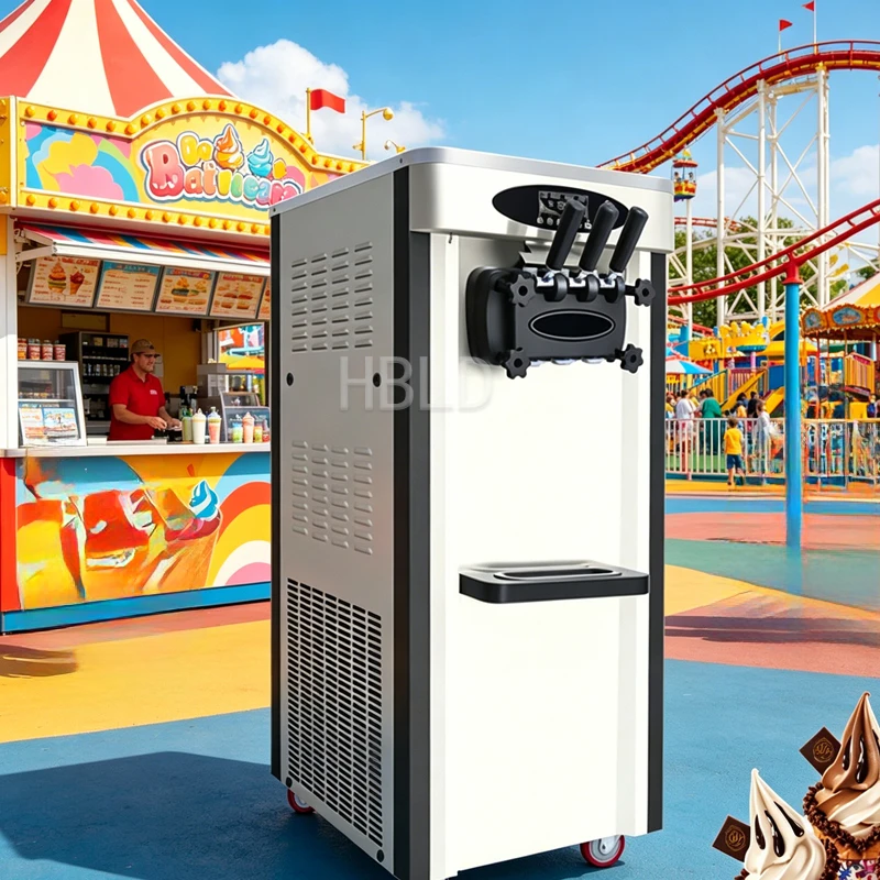 

Commercial High Power Stainless Steel Ice Cream Machine Frozen Yogurt Cone Maker for Business Use