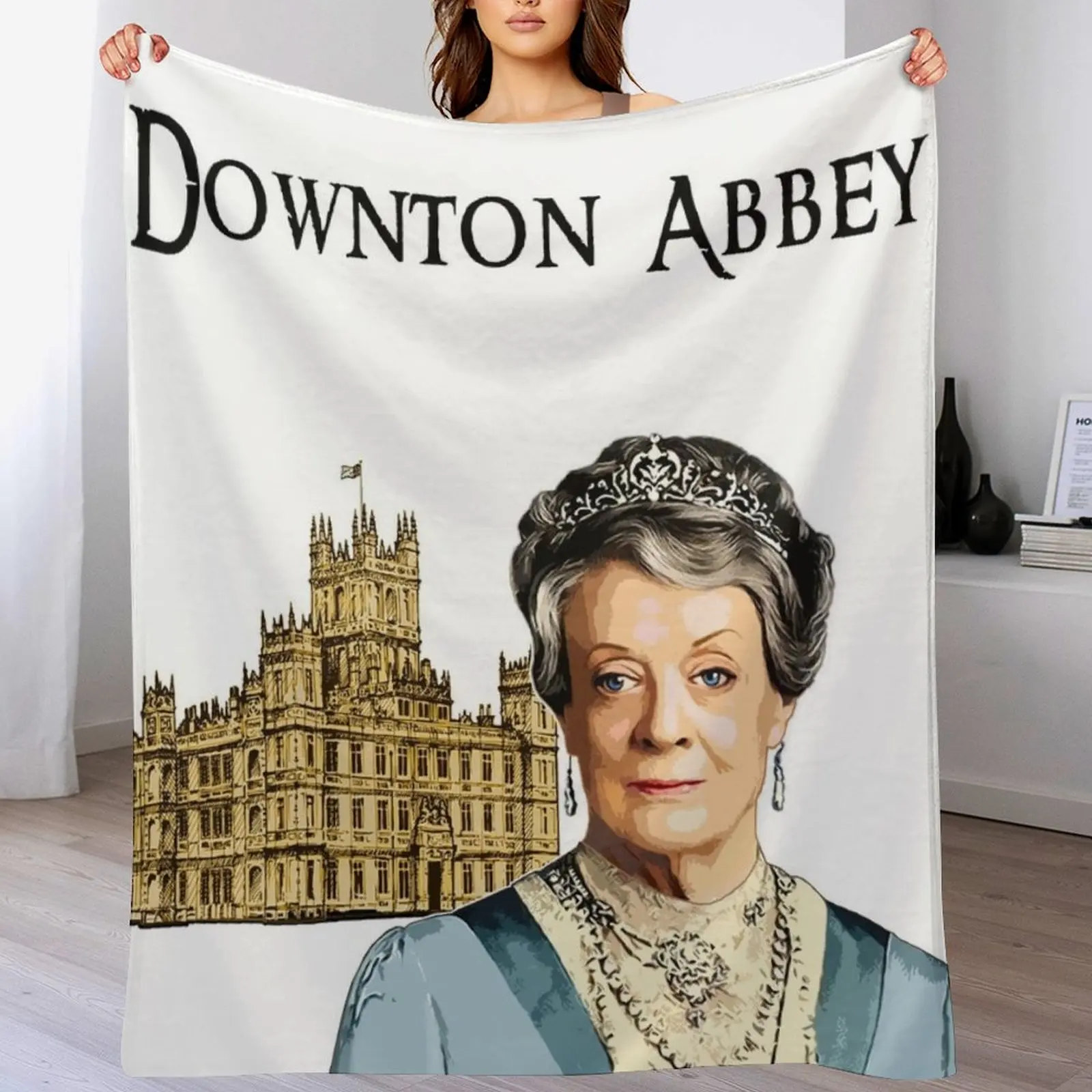 Downton Abbey Lady Violet Crawley Throw Blanket Polar bed plaid Fashion Sofas Blankets