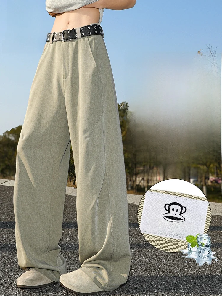 

Мужские повседневные брюки Paul Frank свободного прямого кроя, американские широкие брюки-чинос, осенняя новинка, удобные для отдыха