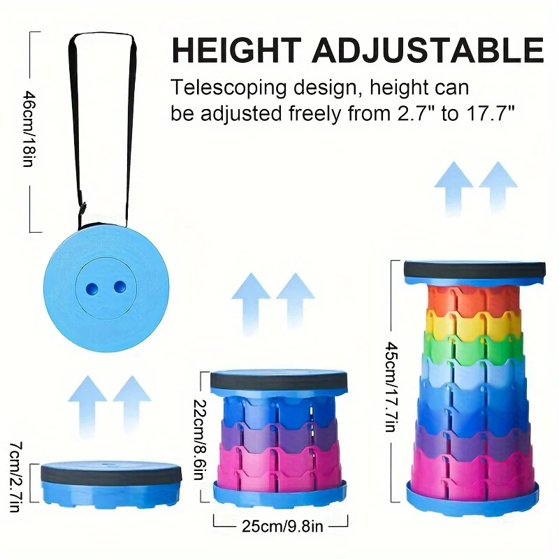 كرسيان قابلين للطي، كراسي محمولة مطورة، مناسبة للتخييم وصيد الأسماك والمشي لمسافات طويلة - كراسي قابلة للطي بمقابض، قابلة للتمديد #6