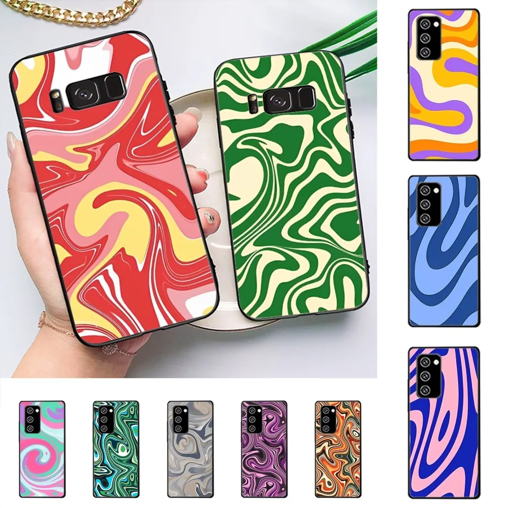 Liquid Swirl Abstract Pattern Phone Case For Samsung J 7 plus 7core J7 neo J6 plus prime J6 J4 J5 Mobile Cover