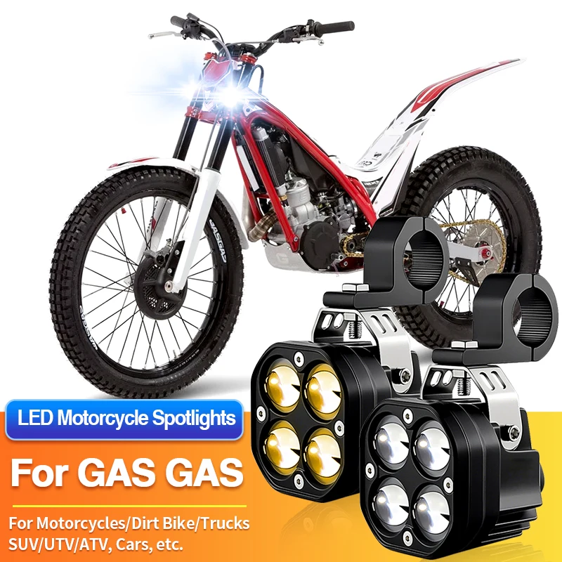 1 Set LED Motorcycles Headlight Dual Color Spotlight Truck Car SUV ATV for GAS GAS MC85 19/16/17/14/MC125/MC250/MC450/SM700/TXT