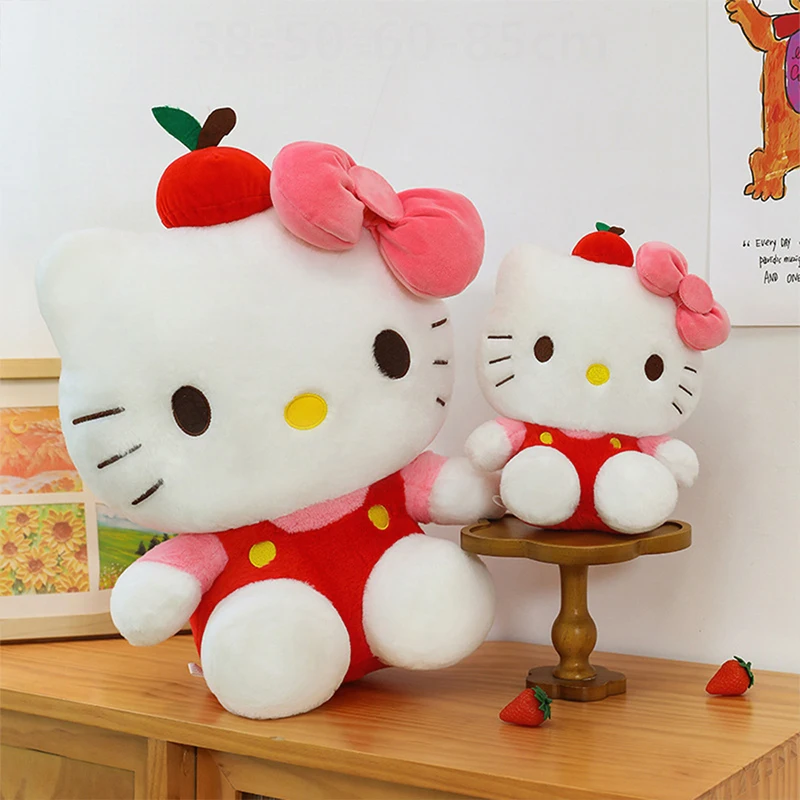 

Kawaii Sanrio Apple HelloKitty Plush Toy Stuffed Doll Cute Cuddly Kids Birthday Gift for Girls Festival Present Soft Toys