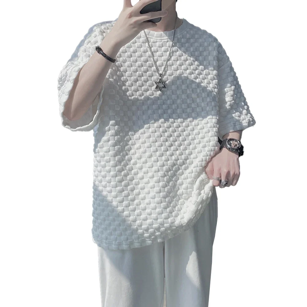 

Five Quarter Sleeve T-shirt Menswear 3XL Korean Style Tee Regular Clothing Length Suitable For Men Brand New Clothing