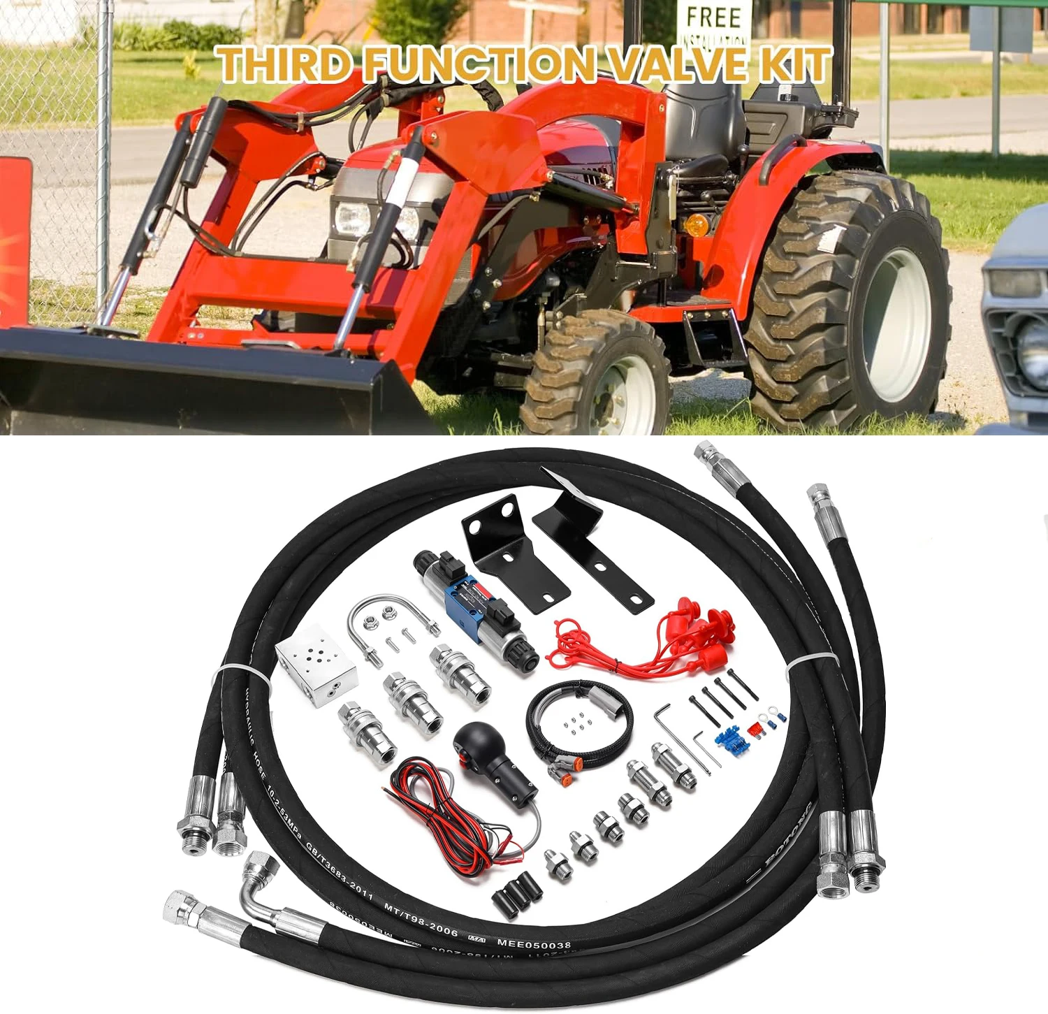 

MX Third Function Valve Kit Compatible with Kubota L2501, L3200, L3301, and L3901 Tractors