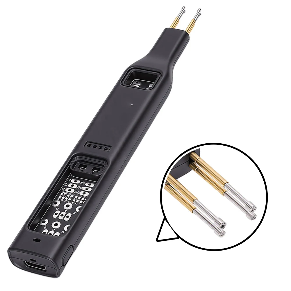 

Тестер транзисторов для полевой диагностики с выдвижными щупами, поддерживает тестирование различных типов транзисторов