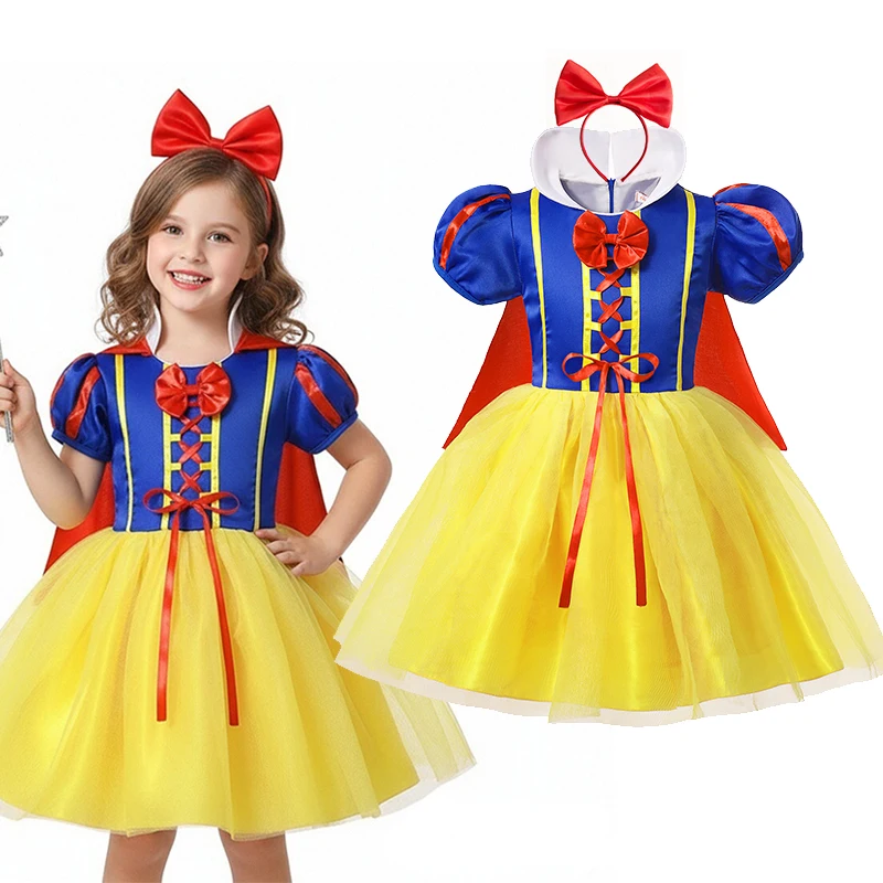 فستان الأميرة سنو وايت للفتيات فساتين الحفلات للأطفال فستان الأطفال البنات لأعياد الميلاد التأثيرية للأطفال فستان الحفلات الراقصة #2