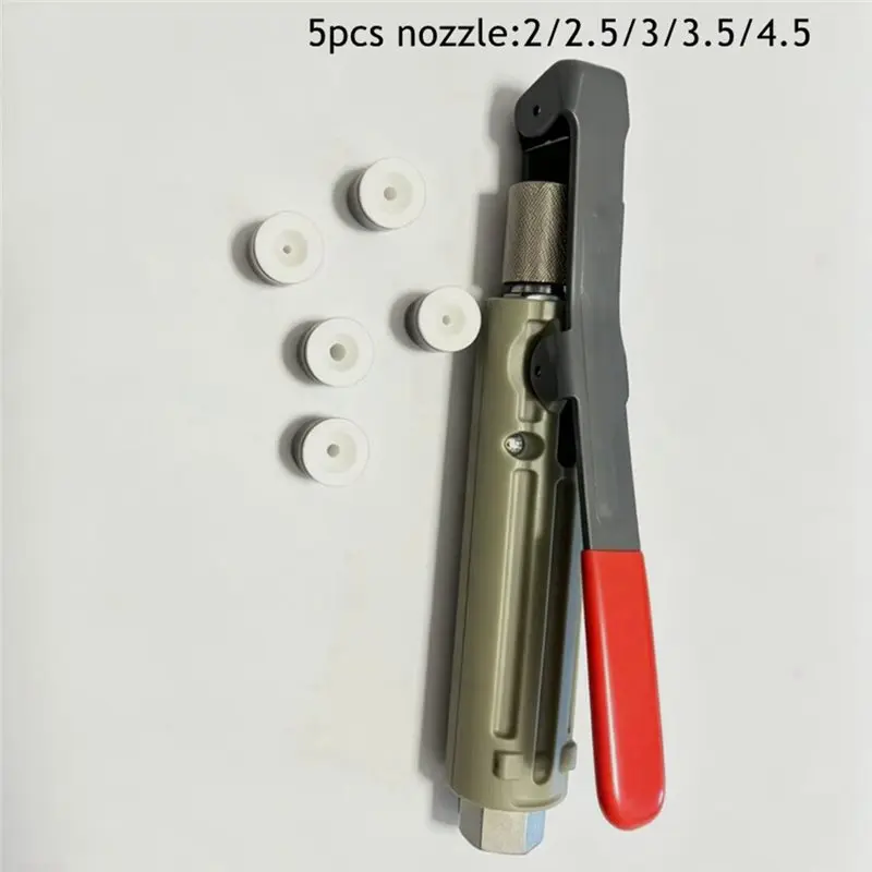 JHD Sandblasting Gun With 5Pcs Replacement Nozzles- Rubber Tips In 2/2.5/3/3.5/4.5Mm Sizes