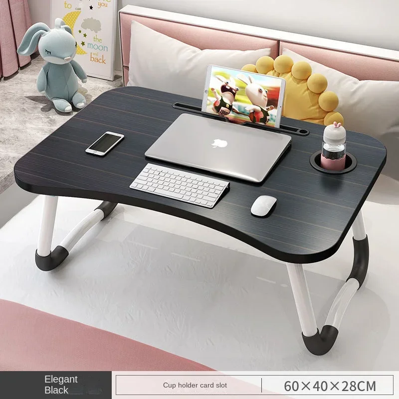 Folding Home Laptop Desk for Bed & Sofa Laptop Bed Tray Table Desk Portable Lap Desk for Study and Reading Bed Top Tray Table