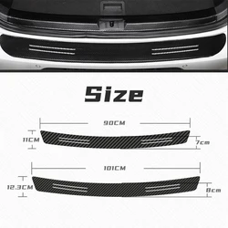 1pc Car Tail trunk Rear Bumper Protector Carbon fiber Sticker For BYD all Model S6 S7 S8 F3 F6 F0 M6 G3 G5 G7 E6 L3 Accessories