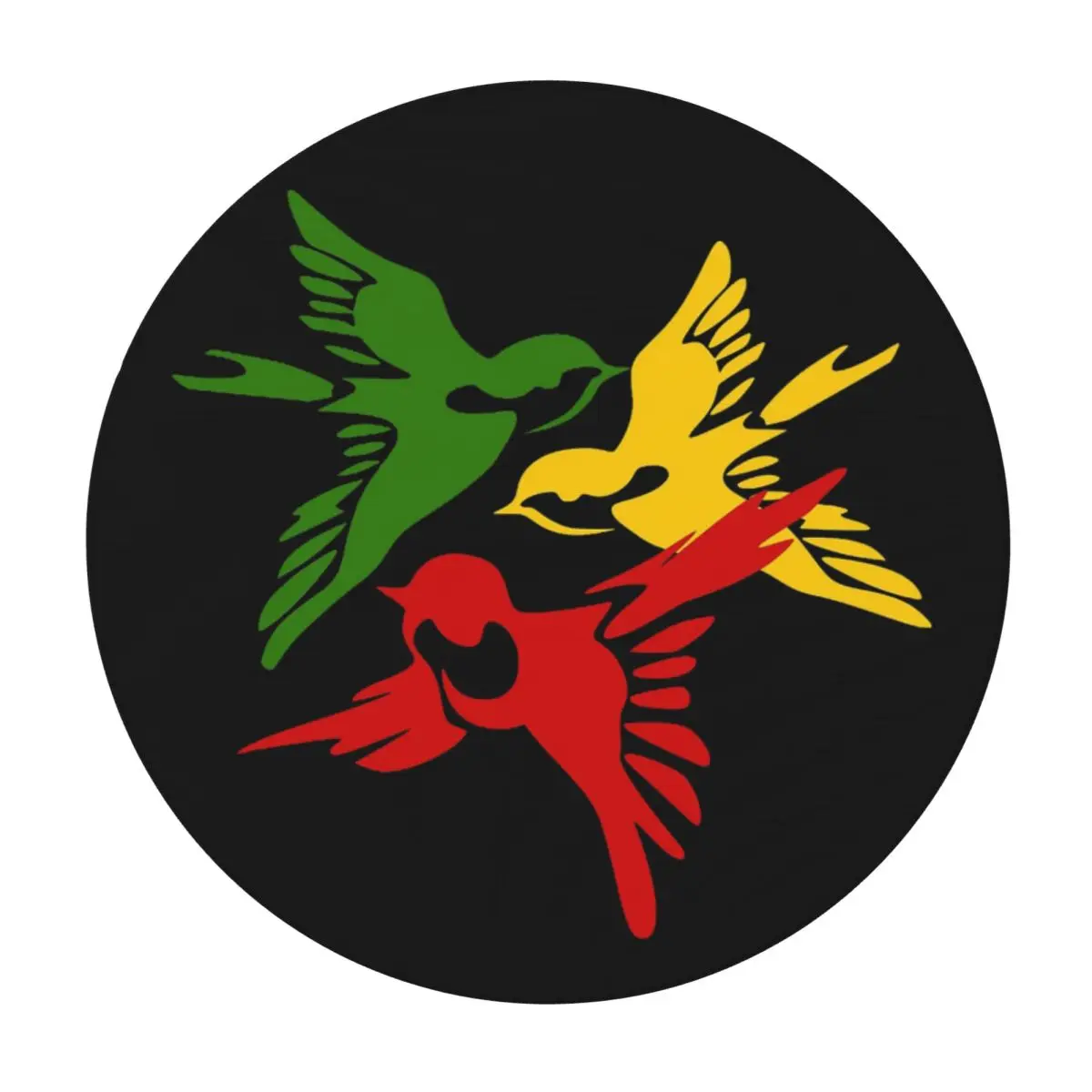 Bob Marley 3 Little Birds Ajax Waterproof Round Tablecloth Oilproof Table Cloth for Kitchen Events Dining Table Cover