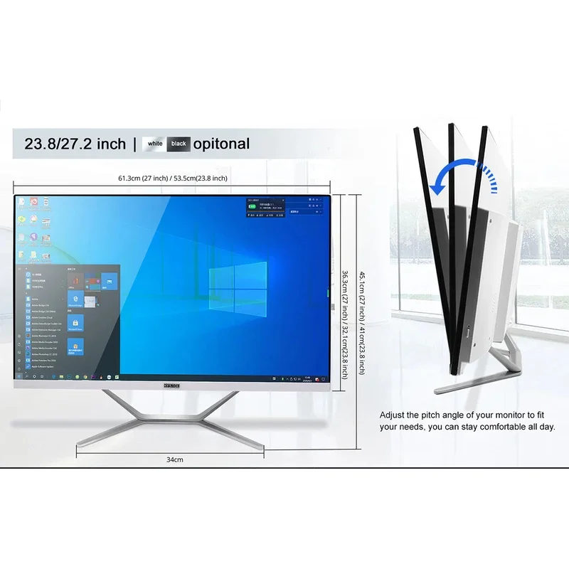 27 Inch Core I7 12th Gen CPU 12650H Desktop Computer All-in-One PC Cheap Gaming Pcs