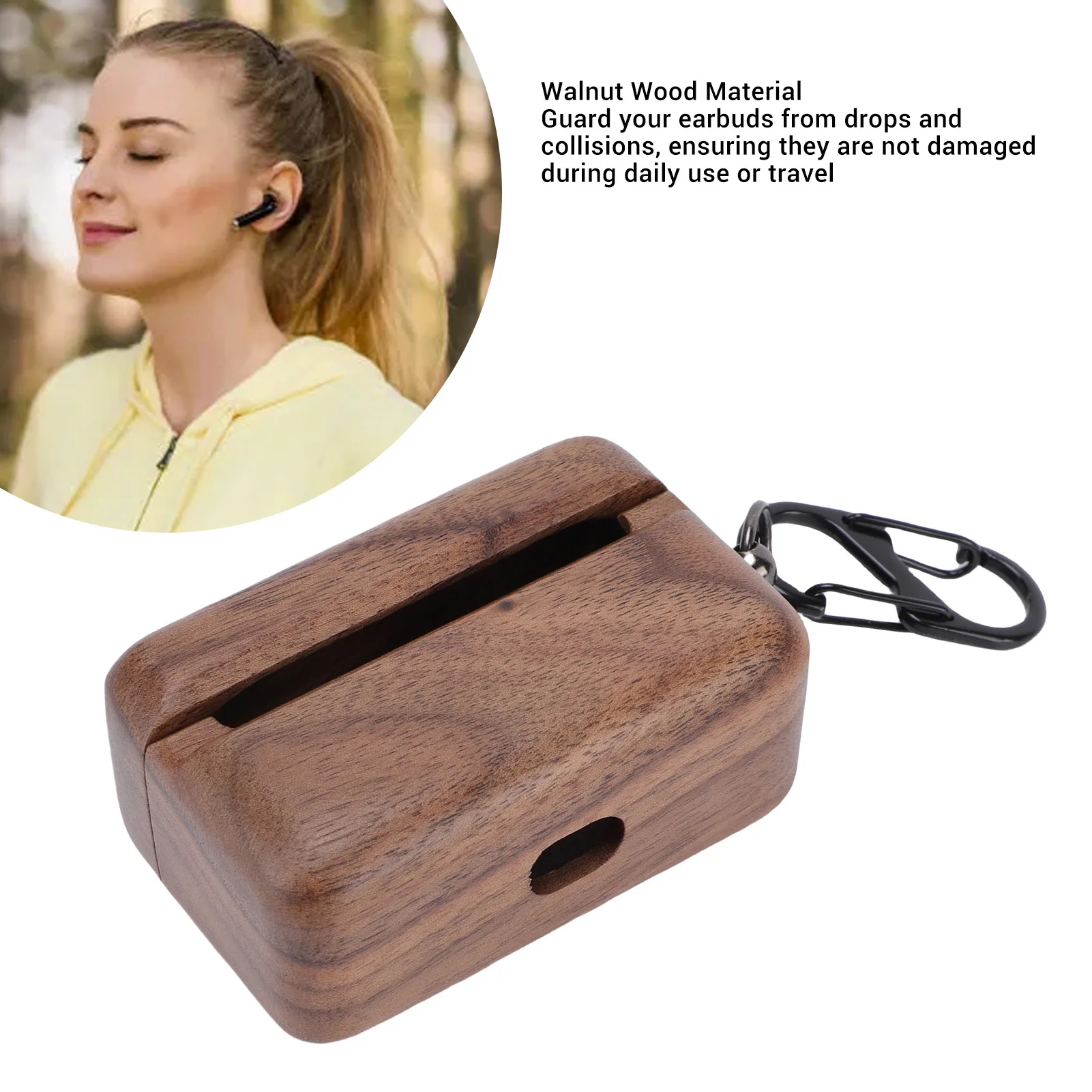غطاء حماية لسماعات الأذن مناسب لـ Devialet Gemini II سماعة أذن لاسلكية تعمل بالبلوتوث غطاء حماية مصنوع يدويًا من الخشب المصقول #6