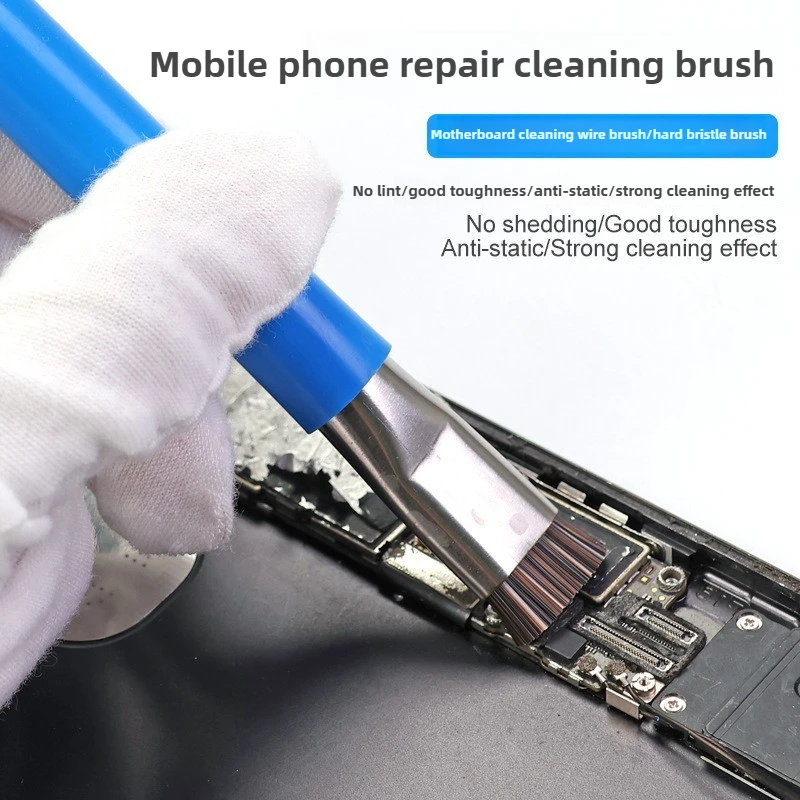 Spazzola sicura Spazzola per pulizia PCB della scheda madre antistatica per kit di strumenti di riparazione per telefoni cellulari Comodità a doppia testa