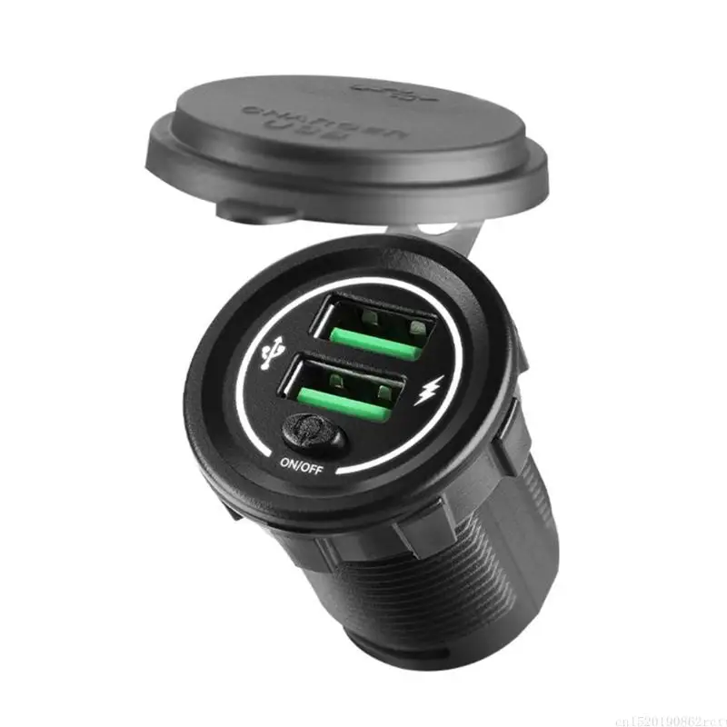 D5BB 36W USB -зарядное устройство с легкими выключателями доступа и светодиодным светом для автомобилей 12 В 24 В, таких как и