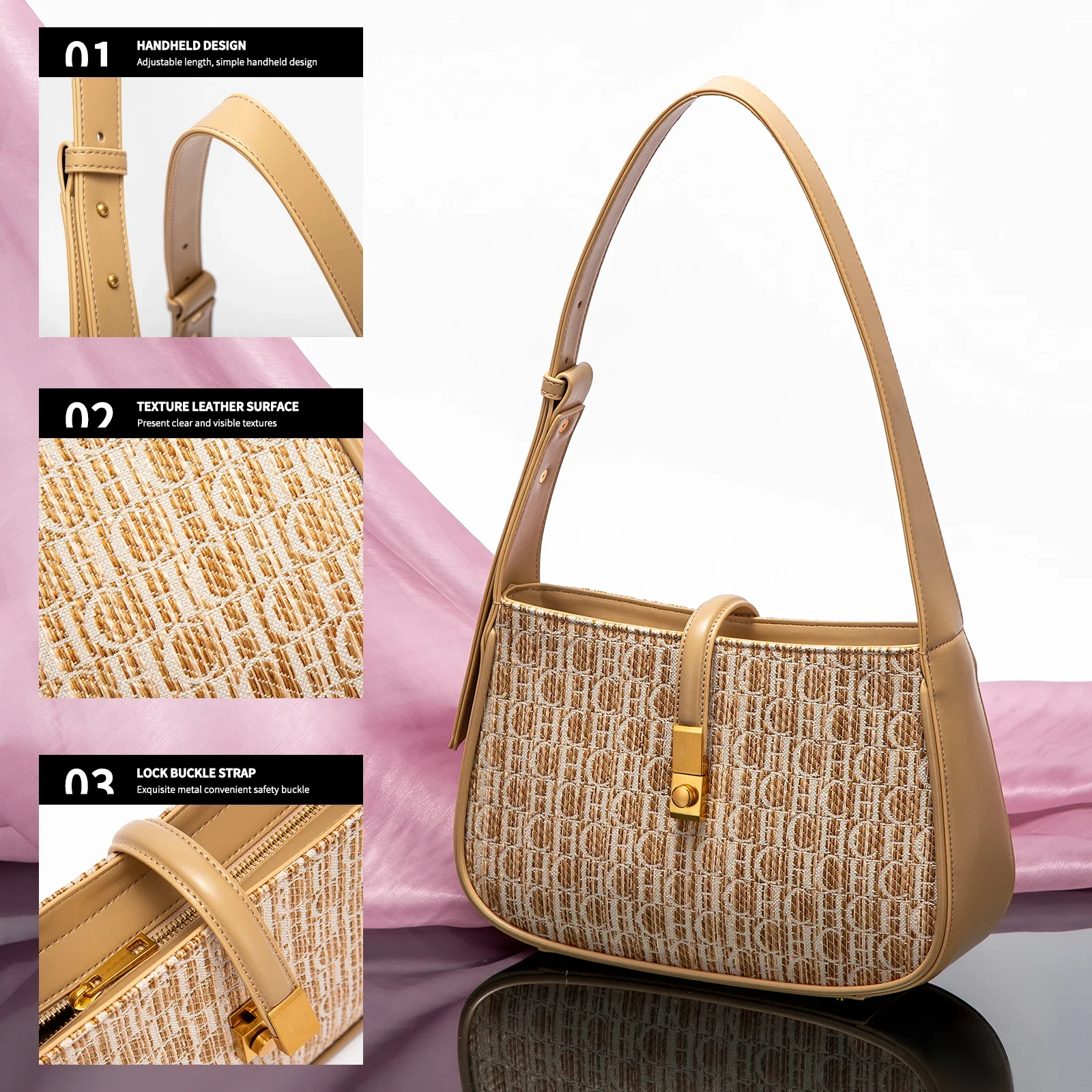 2025 Women Shoulder Bags Fashionable Classic Retro New Luxury Letter Design Women's Party Multi Functional Occasion Handbag