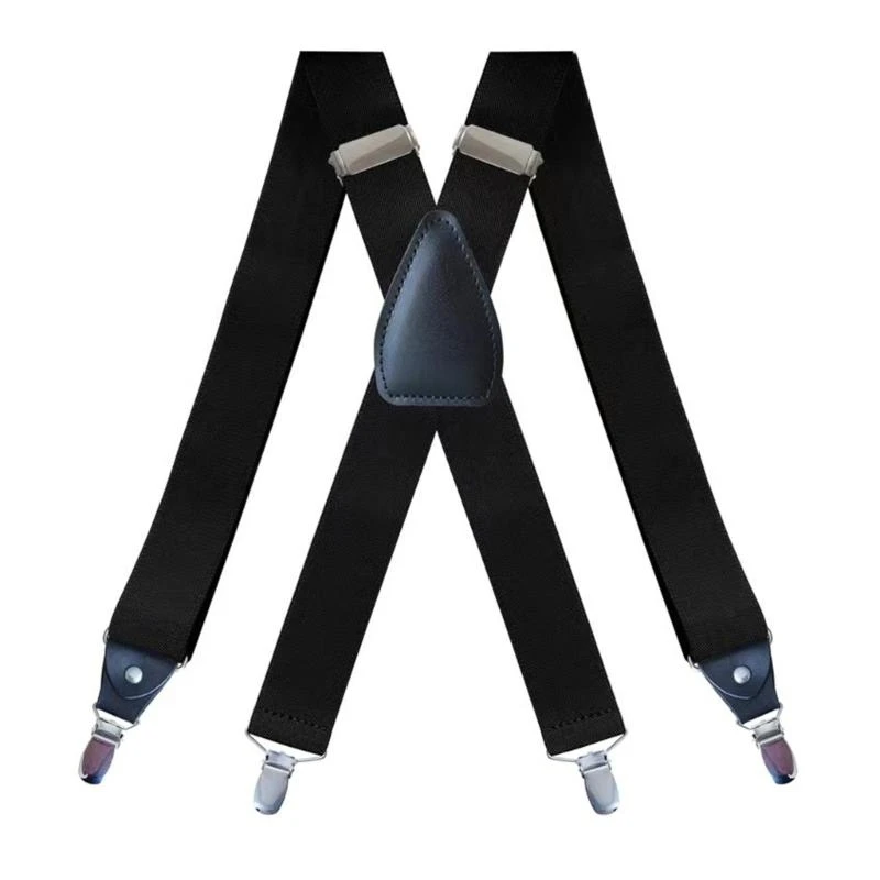 

X Suspenders for Male and Female Elastic Heavy Strong Pant Clip Suspenders Y166