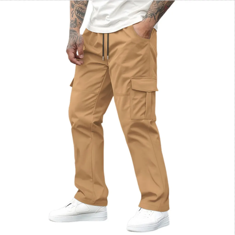 

Men's New Woven Pants Large Size Multi Pocket Casual Pants Overalls Cargo Pants