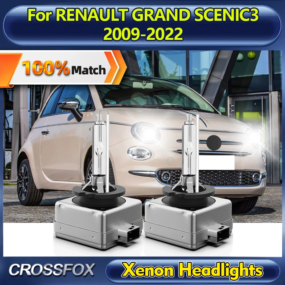 

35W Xenon Headlight Bulbs 12V 6000K Auto Lamps 20000LM HID Lights For RENAULT GRAND SCENIC3 2009-2017 2018 2019 2020 2021 2022