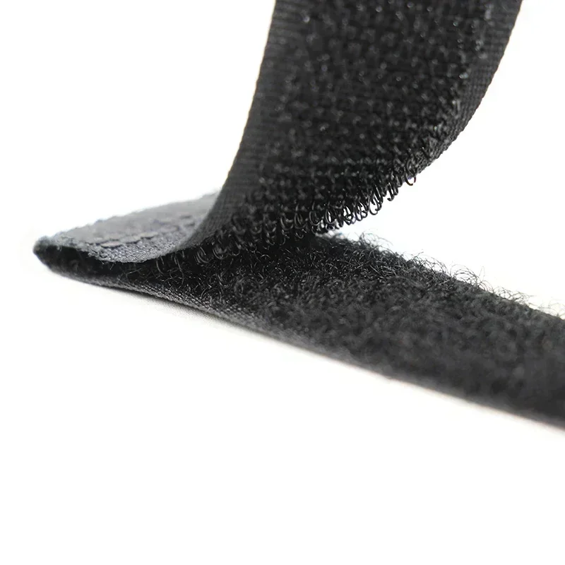 10~200pcs Black 20/30/40/50/60CM Fastening Hook And Loop Straps Tape Self Adhesive Cable Ties Wrap Bundle Fixed Ties Fastener