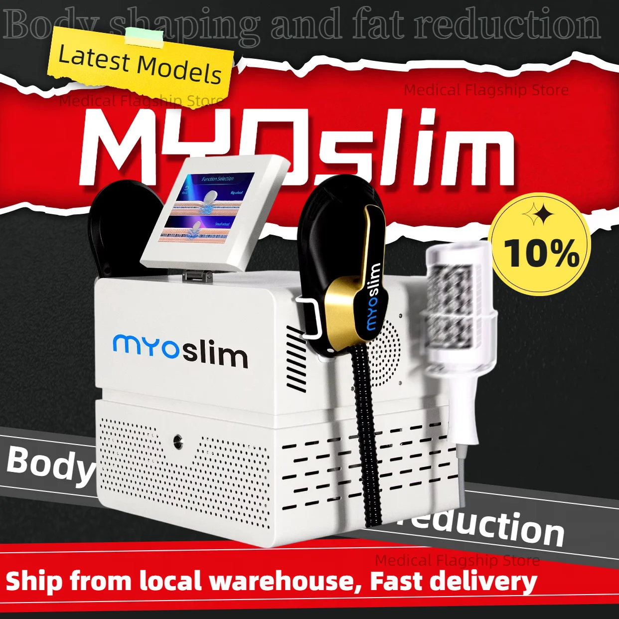 MYOslim 6500W EMS Roller Ems Body Sculpt Machine Neo RF Build Muscle Machines Facial Tight Contouring Equipment