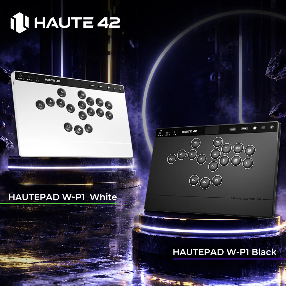 Haute42 W-P1 有線/2.4G ワイヤレス ヒットボックス レバーレス コントローラー スティックレス ファイトスティック PC/PS5/Switch用 レバーレス アーケード コントローラー