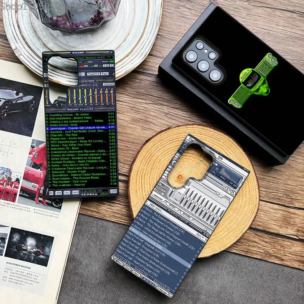 

Retro Music Player Phone Case For Samsung Galaxy A 91,80,73,72,71,53,52,51,22,5G Shockproof Soft Black Cover