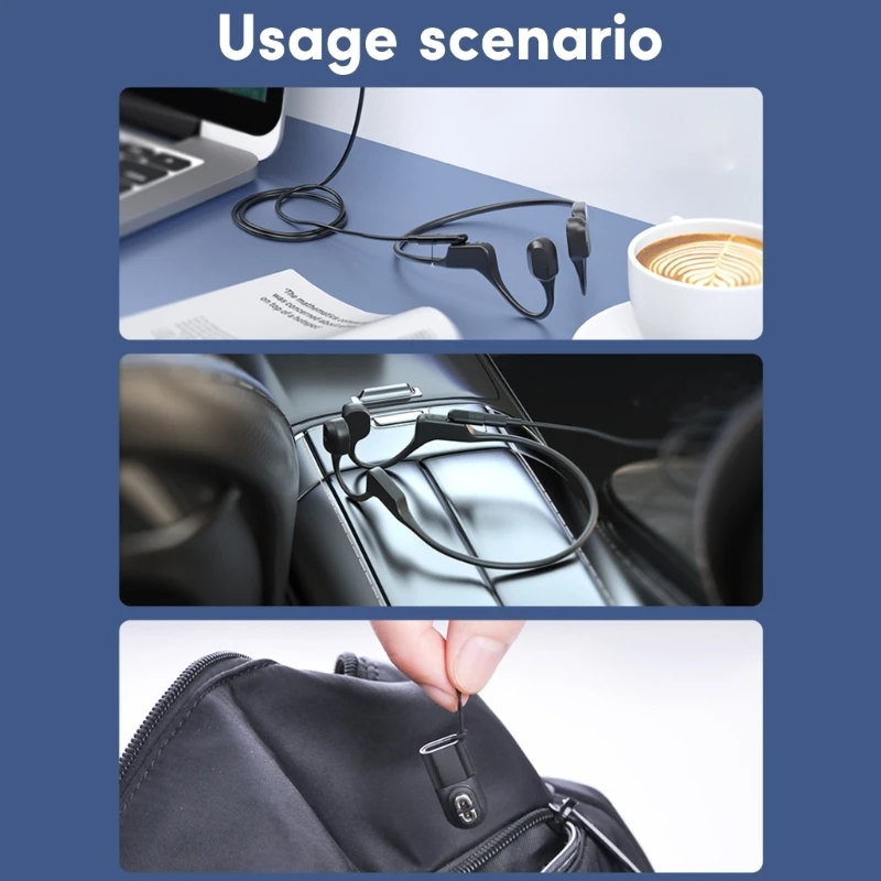 แม่เหล็กชาร์จตัวต่อกระดูกหูฟังอะแดปเตอร์สำหรับ AS800/S803/S810/AS700 90องศาเชื่อมต่อดัด