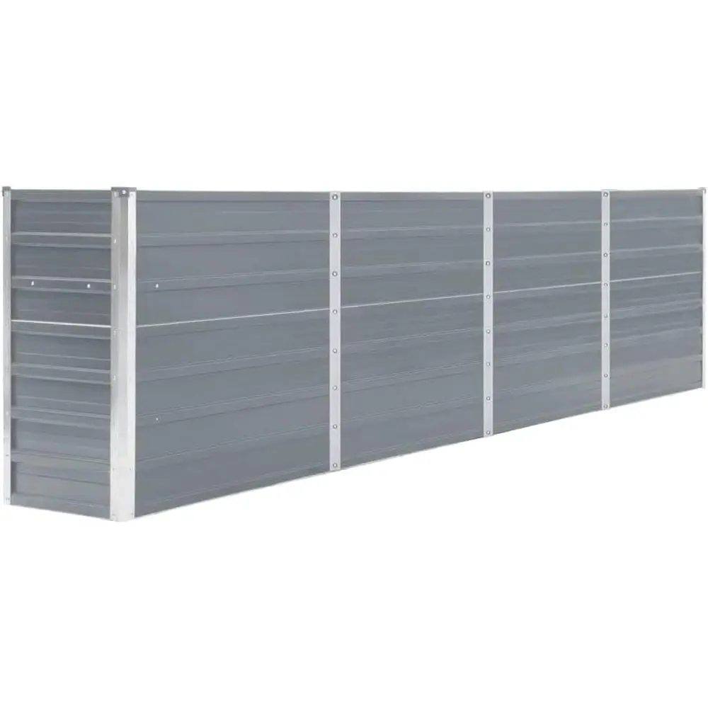 

Большая прочная серая оцинкованная стальная грядка для сада