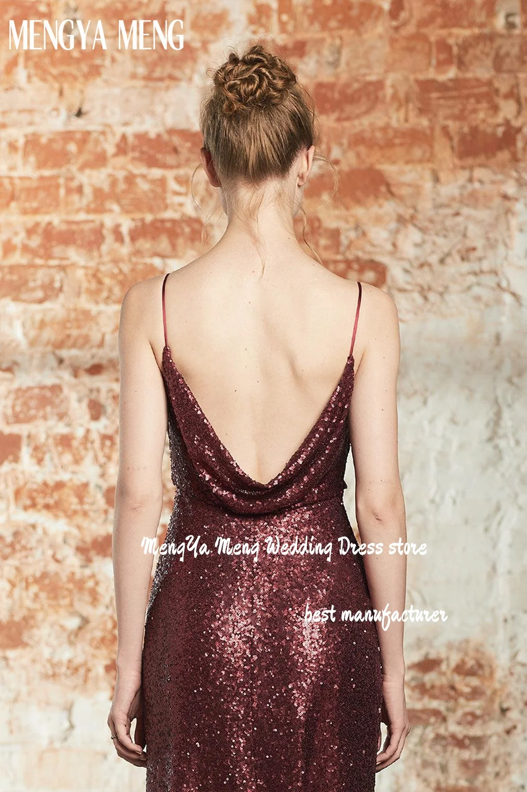 Sexy Sequined Evening Dresses Long Spaghetti Straps Formal Evening Party Gowns Bodycon Wedding Guest For Women Customized